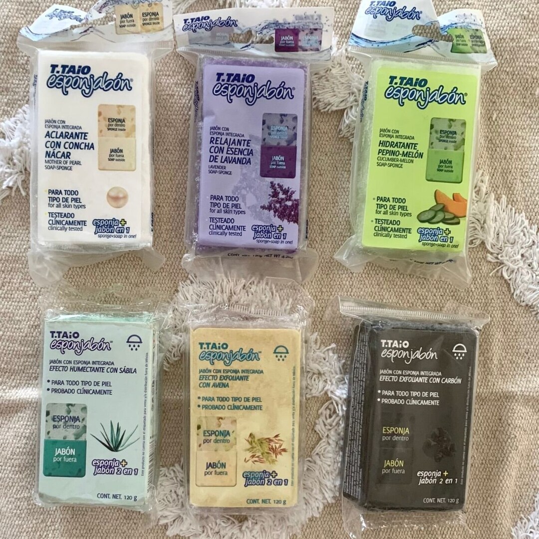 T.taio Esponja Jabon, Concha Nacarmother of Pearl, Avena/oat, Carbon