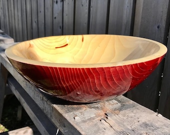 Candy Red Spruce Bowl 11.5”x4”