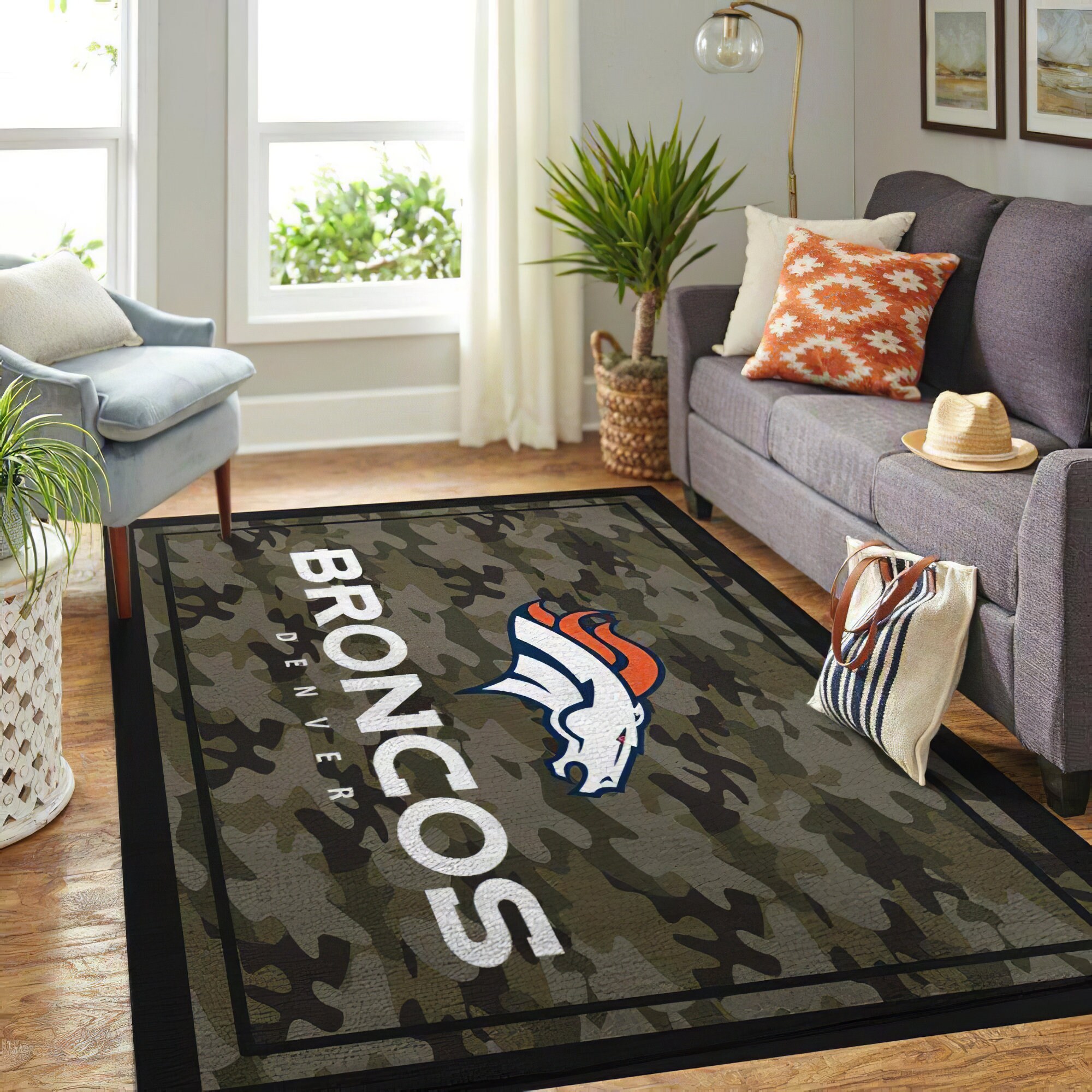 Denver Broncos NFL Area Rug 3D NFL Rectangle carpet rug Etsy