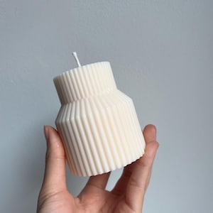 Ribbed Pillar Candle | Decorative Candle | Home Decor | Soy Wax | Handmade candles | Gift | Birthday | Housewarming | Candles | Handmade |