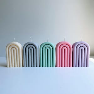 Vela arcoíris / Vela decorativa / Decoración del hogar / Cera de soja / Velas hechas a mano / Regalo / Cumpleaños / Inauguración de la casa / Velas / Hecho a mano / Decoración