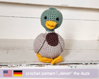 Häkelanleitung Amigurumi Ente Stockente "Simon" - PDF (Deutsch, English)