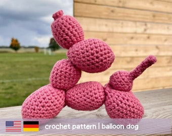 Häkelanleitung Amigurumi Ballon Hund / Dekoration / PDF (deutsch, english)