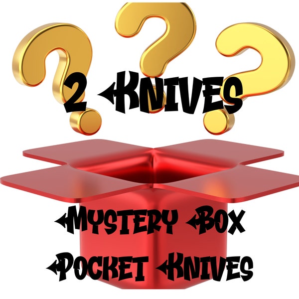 Mystery Box Pocket Knives - 2 Knives, Great Gift for Him