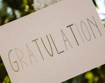 Postkarte - GRATULATION