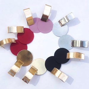 Pack of 5 Stick & Circle Earrings • Geometric colorful Fashion Dangle Earrings • Modern and fashion Earrings • Big fashion earrings