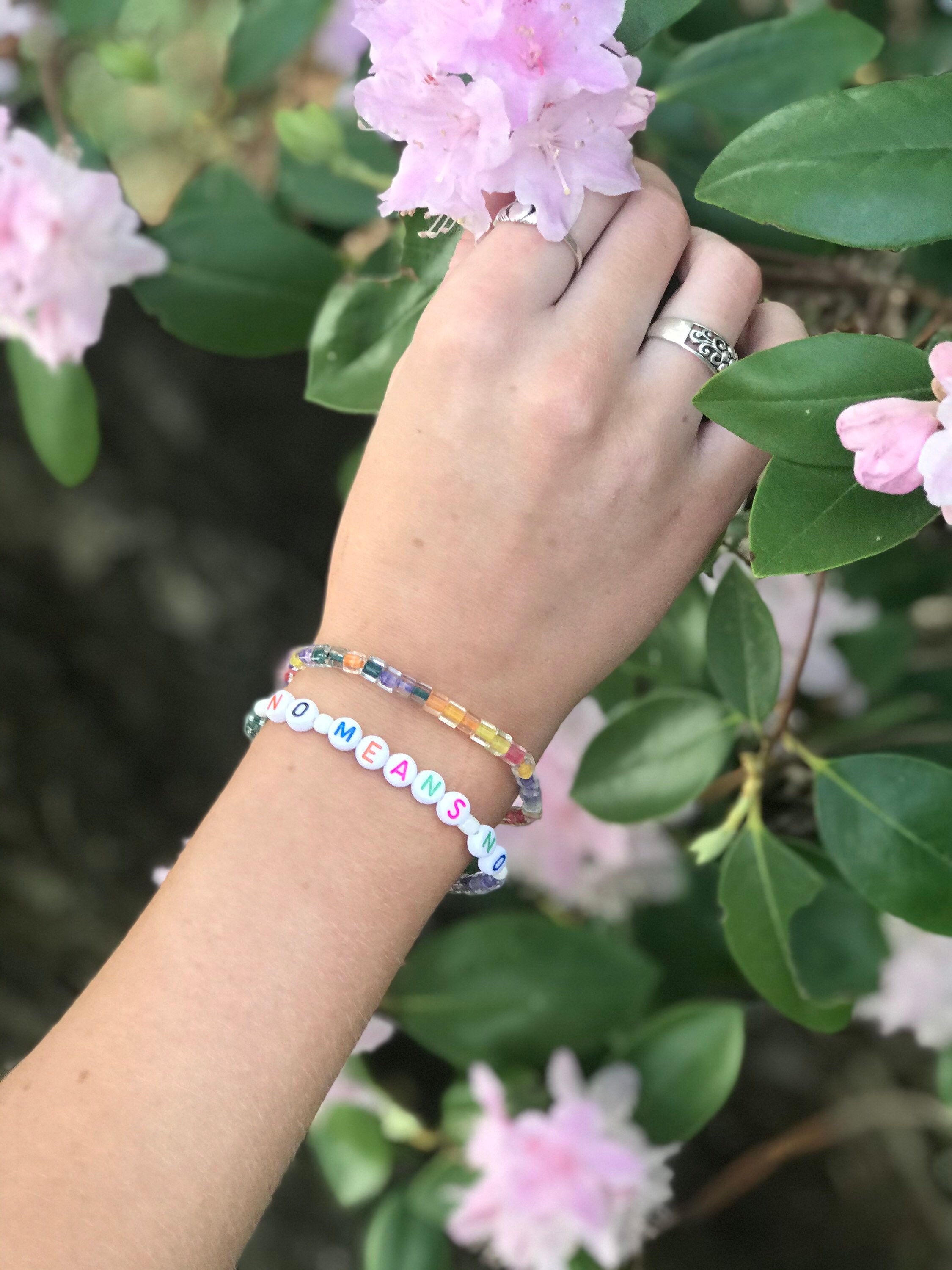 No Means No Bracelet Set Etsy