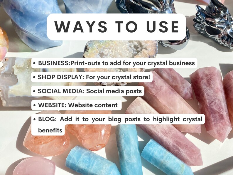 100 Crystal Cards | Printable Gemstone Guide (PDF & PNG) - Etsy Australia