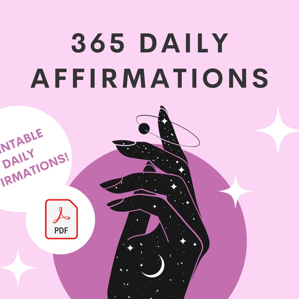 365 DAILY AFFIRMATIONS | EBook PDF Digital Downloads Motivational Quotes Book of Affirmations List of 365 Affirmations for the Best Life