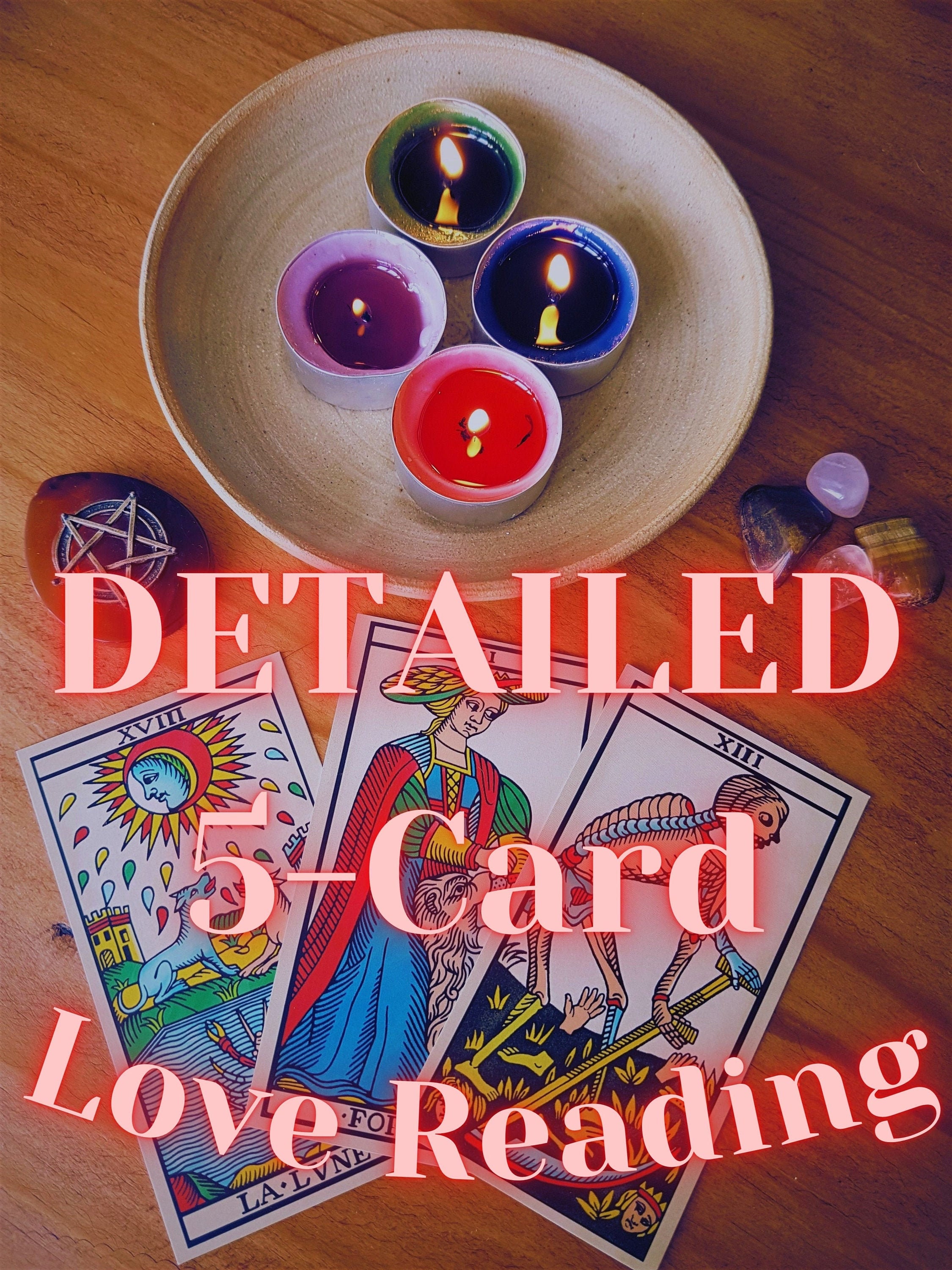 Detailed Love Tarot Reading/ 5 Cards/ Ex-Lover/ Twinflame / Future/ S…