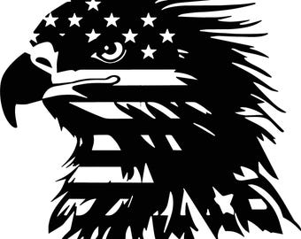 American Flag Eagle Decal: Patriotic USA Vinyl Sticker