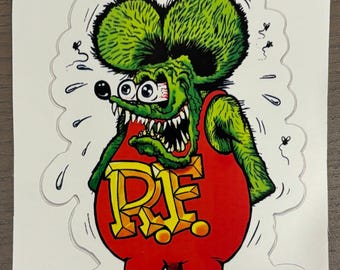 Rat Fink Vinyl Sticker, Waterproof Oracal 651 Decal