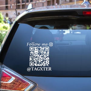 Personalisierter QR Code Vinyl Aufkleber: Social Media Autoaufkleber