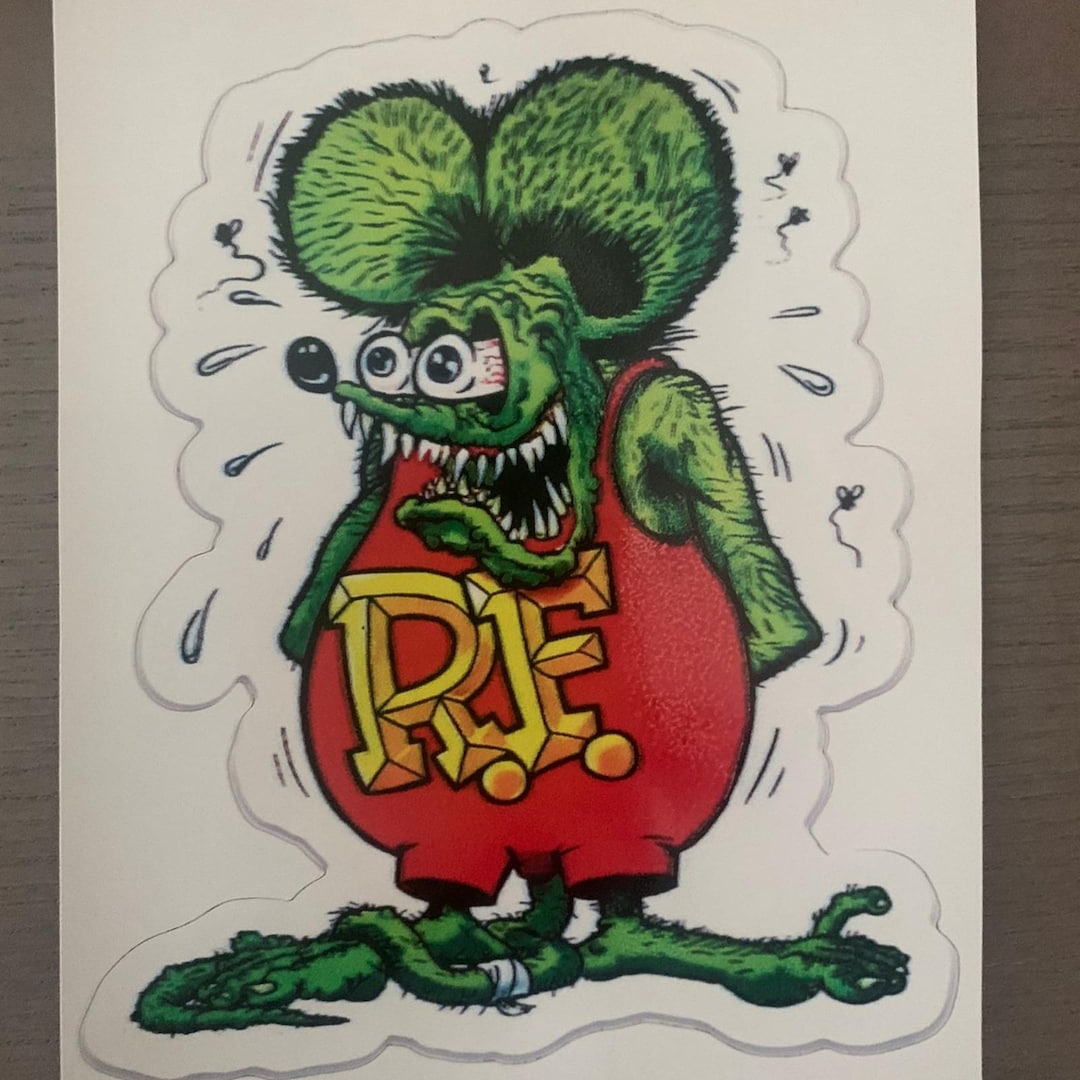 Rat Fink Sticker, High Quality Vinyl Decal Sticker, Art Print, Weirdo ...