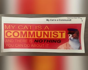 Meine Katze ist ein kommunistischer Aufkleber | Aufkleber | Dekorativer Aufkleber | Fotoalben | Autos | Fenster | Notebooks | Wasserflaschen
