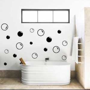 Soap Bubbles Vinyl Wall Decals - Bathroom Decor