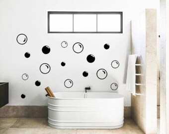 Soap Bubbles Vinyl Wall Decals - Bathroom Decor