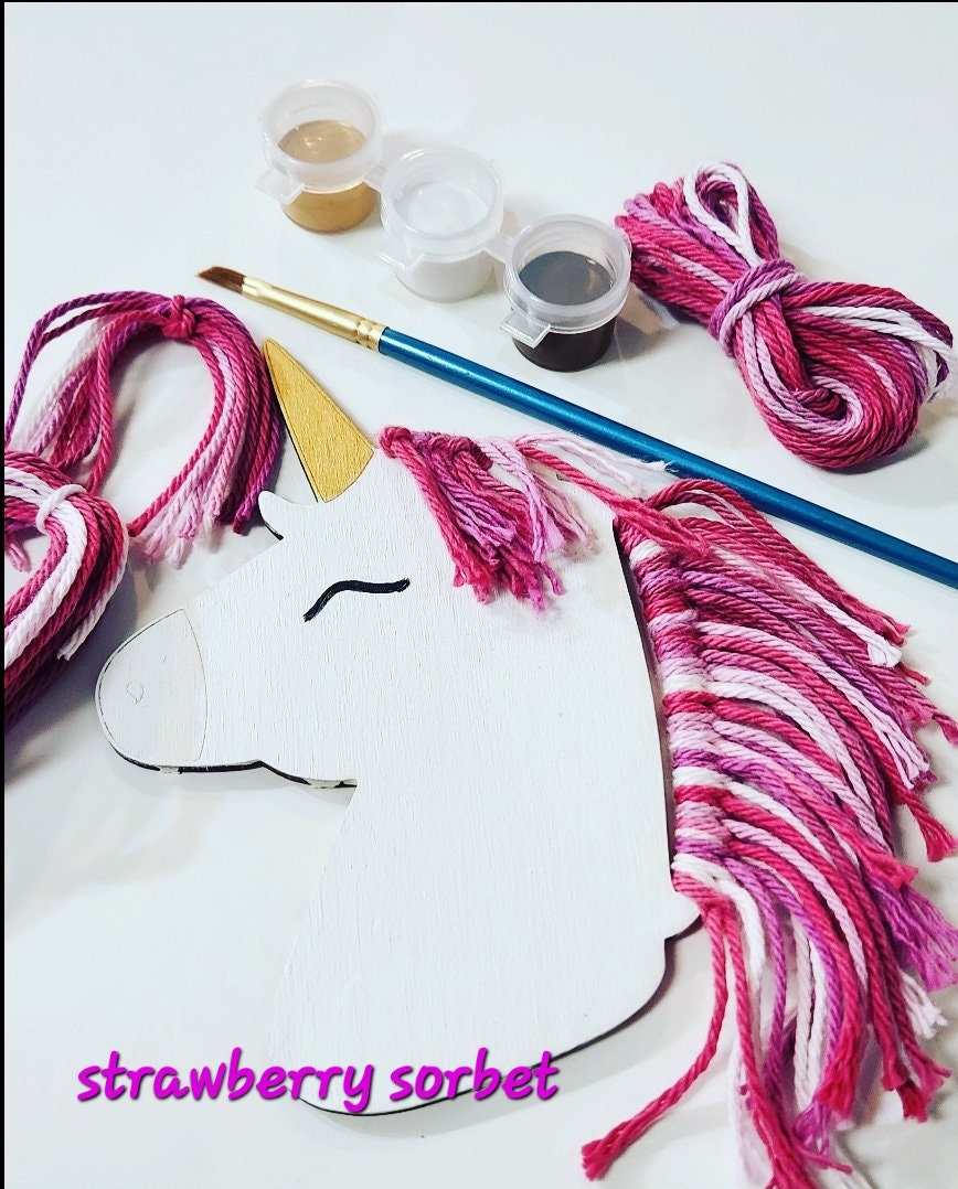 Unicorn Craft Kit: Kids Paint & Yarn Project
