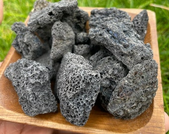 未加工溶岩火山石 - 天然溶岩石クリスタル宝石 - スピリチュアル