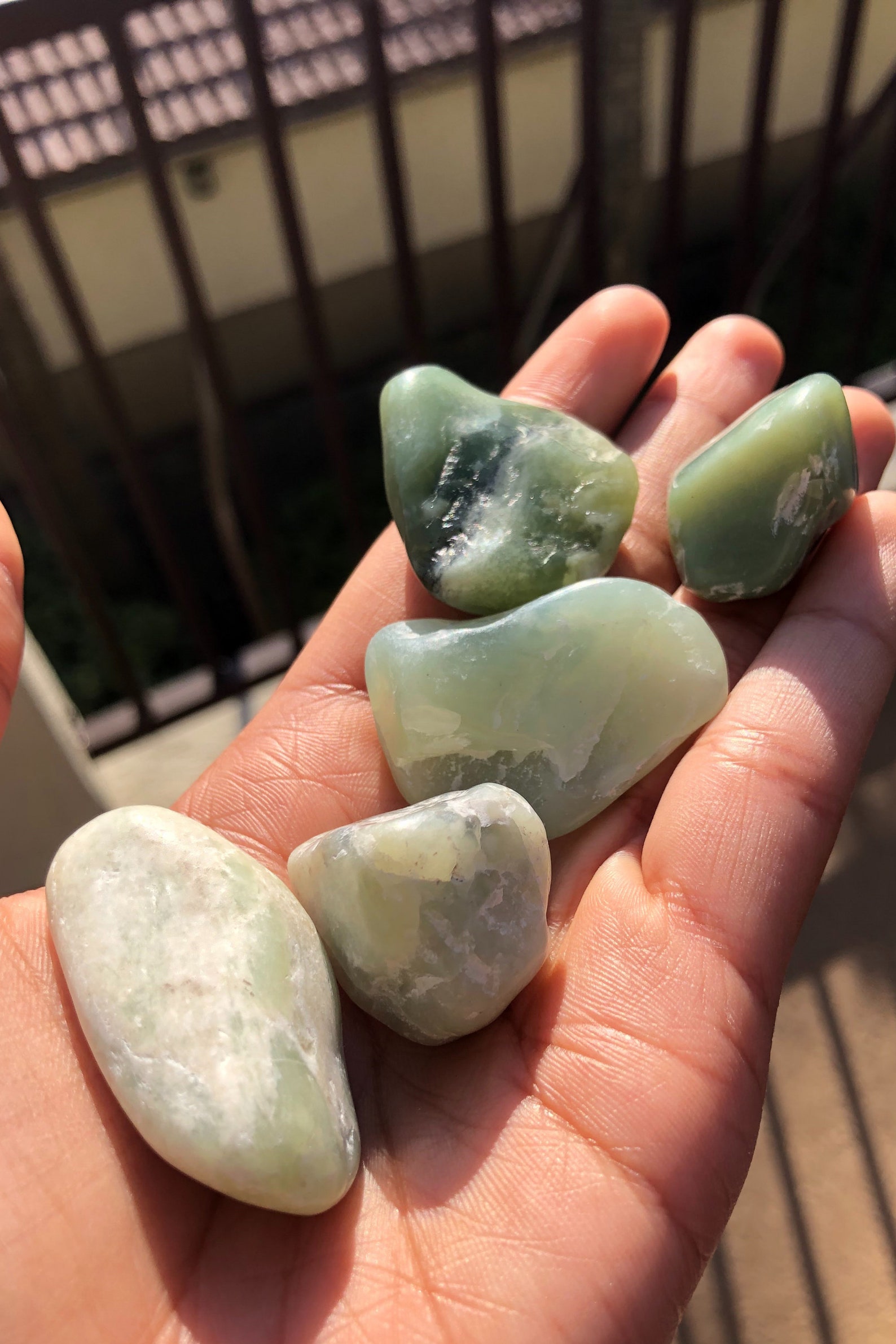 100% Jade Tumble Stone Jade Crystal Real Jade Crystal Money | Etsy