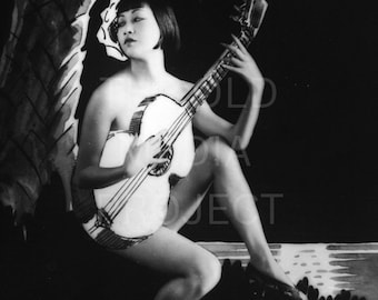 Anna May Wong Surrealist Silhouette Art Print - Avant Garde Old Hollywood Photo - Mid Century Modern Celestial Decor
