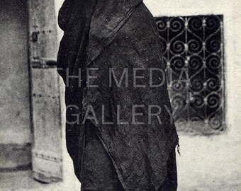 Tunisian Woman Photo Print – Vintage Middle Eastern Arab Art
