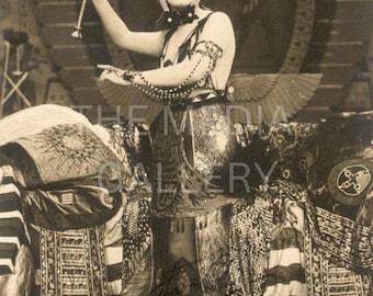Theda Bara Cleopatra Photo Print, Vintage Silent Film, Gothic Art Decor