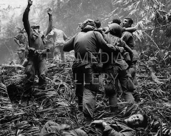 Vietnam War Brothers in Arms Photo Print, US Army Combat Wall Art