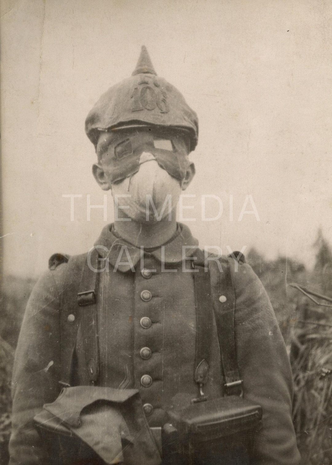 WW1 German Soldier Gas Mask Photo Print - Steampunk War Art - Etsy