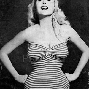 Sexy Blonde Betty Brosmer 1956 Photo Print - Vintage Pin-up Print - Classic Beautiful, Sexy Woman Photo - Classic Bombshell Model