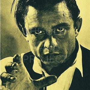 Johnny Cash Intense Look Photo Print - Music Icon Wall Decor - Country Rockabilly Music Icon - Cool Photo - Music Pop Culture Art