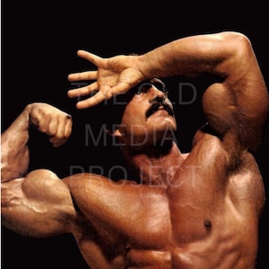 Mike Mentzer, Epic Body Pose Photo Print - Vintage Bodybuilding Weightlifting Photo - Retro Fitness - Muscle Man Cave Art - Gym Art