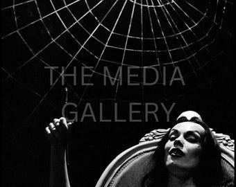 Vampira Spiderweb Photo Print - Vintage Goth Glamour