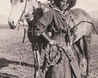 Nellie Brown, Black Cowgirl Vintage Photo Print, Western Art