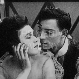 Buster Keaton & Girl 1918 Photo Print Wall Art - Silent Film Movie Actor - Vintage Old Photo - Black and White Photo - Antique, Cool, Photo