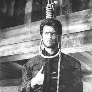 Clint Eastwood & Noose Photo Print Wall Art - The Good, The Bad and the Ugly Photo - Western Art Aesthetic - Cowboy Art Decor Aesthetic