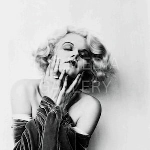 Jean Harlow Photo Print Wall Art - Beautiful, Sexy Woman - Sex Symbol - Vintage Old Photo - Black and White Photo - Hollywood Actress