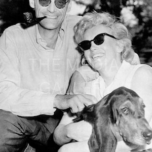 Marilyn Monroe, Arthur Miller & Dog Photo Print - Marilyn Monroe Photo Picture - Dog Art Print - Hollywood Icon - Marilyn Monroe Art Print