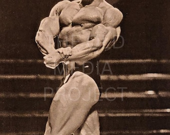 Mike Mentzer, Mr. Olympia 1980 Photo Print - Vintage Bodybuilding Weightlifting Photo - Retro Fitness - Muscle Man Cave Art - Gym Art