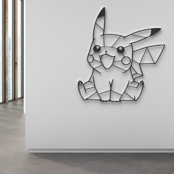 Pikachu decoração de parede laser cut (wall decor)