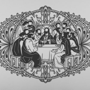 Holy Supper - Wall Decoration - Wall Decor - laser cut