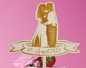 Cake Topper für deine Hochzeitstorte | Personalisierter Cake Topper zur Hochzeit | Cake Topper Brautpaar