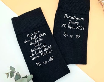 Personalisierte Socken für den Bräutigam  - Kalte Füße, ich liebe dich