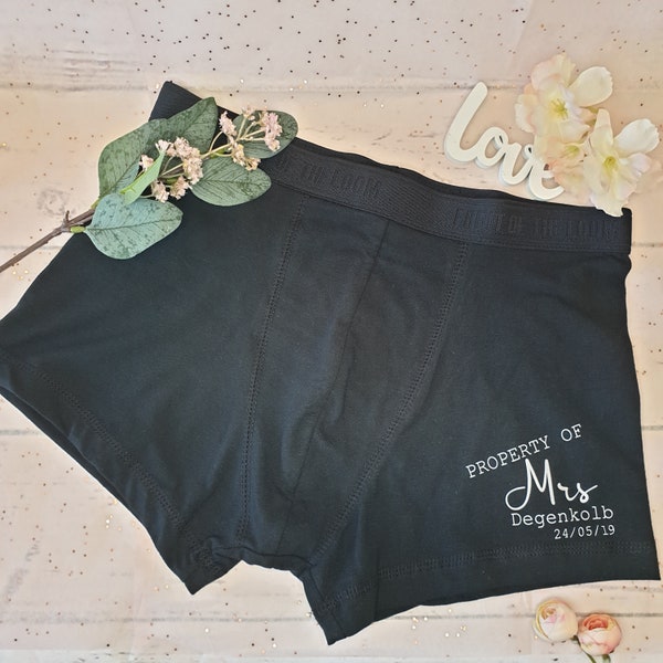 Boxershort Personalisiert Property of Mrs