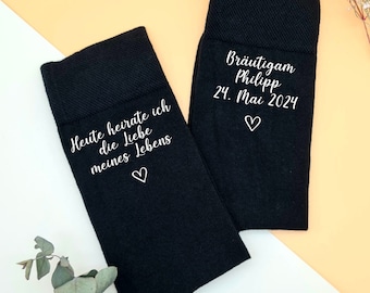 Personalisierte Socken für den Bräutigam  - Liebe meines Lebens