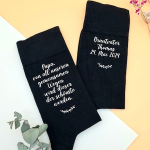 Personalisierte Socken für den Brautvater - schönster Weg