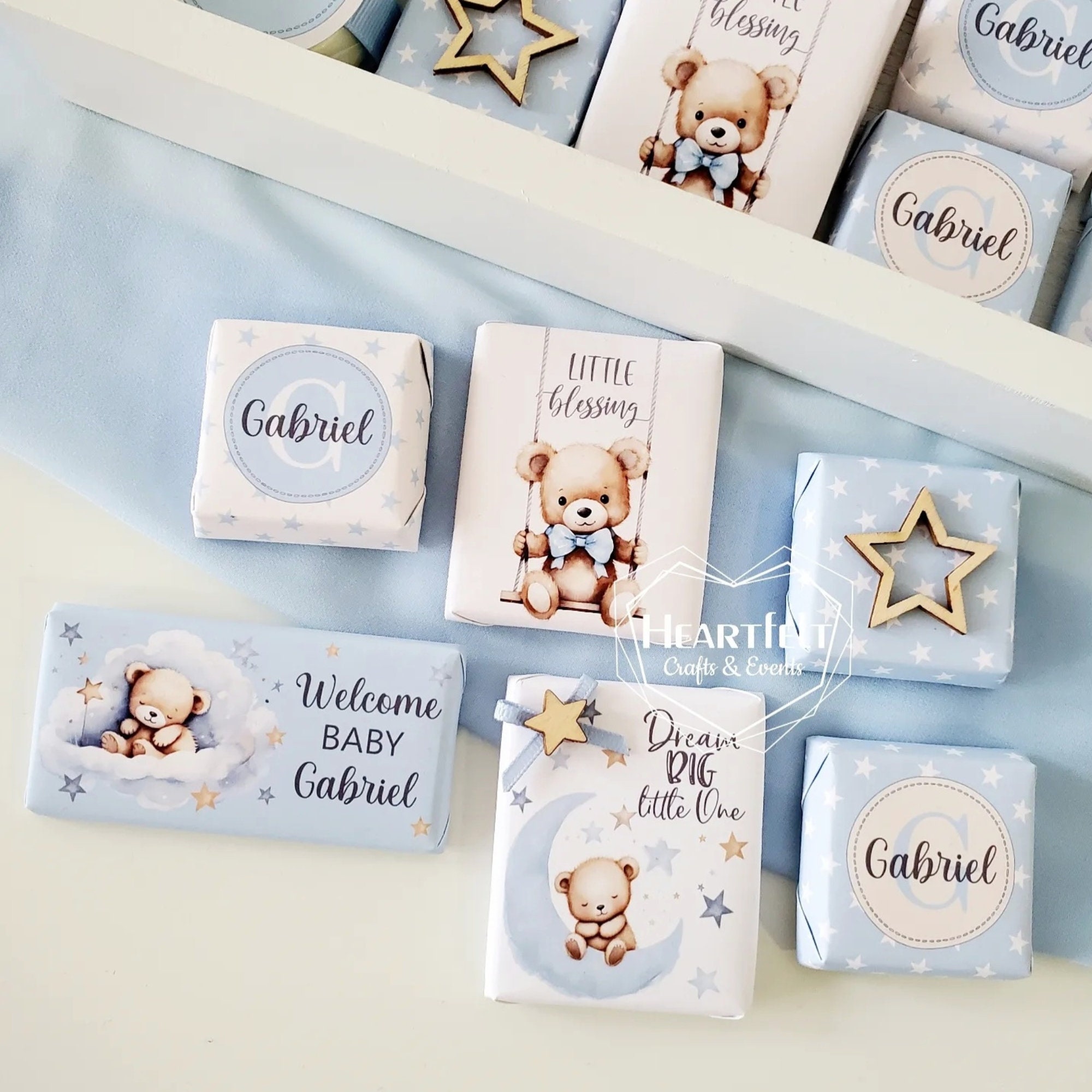 Buy baby boy chocolate arrangements on Sale Cute Teddy Bear Baby Boy  Chocolate Favours. Newborn Chocolate, image size:2000x2000