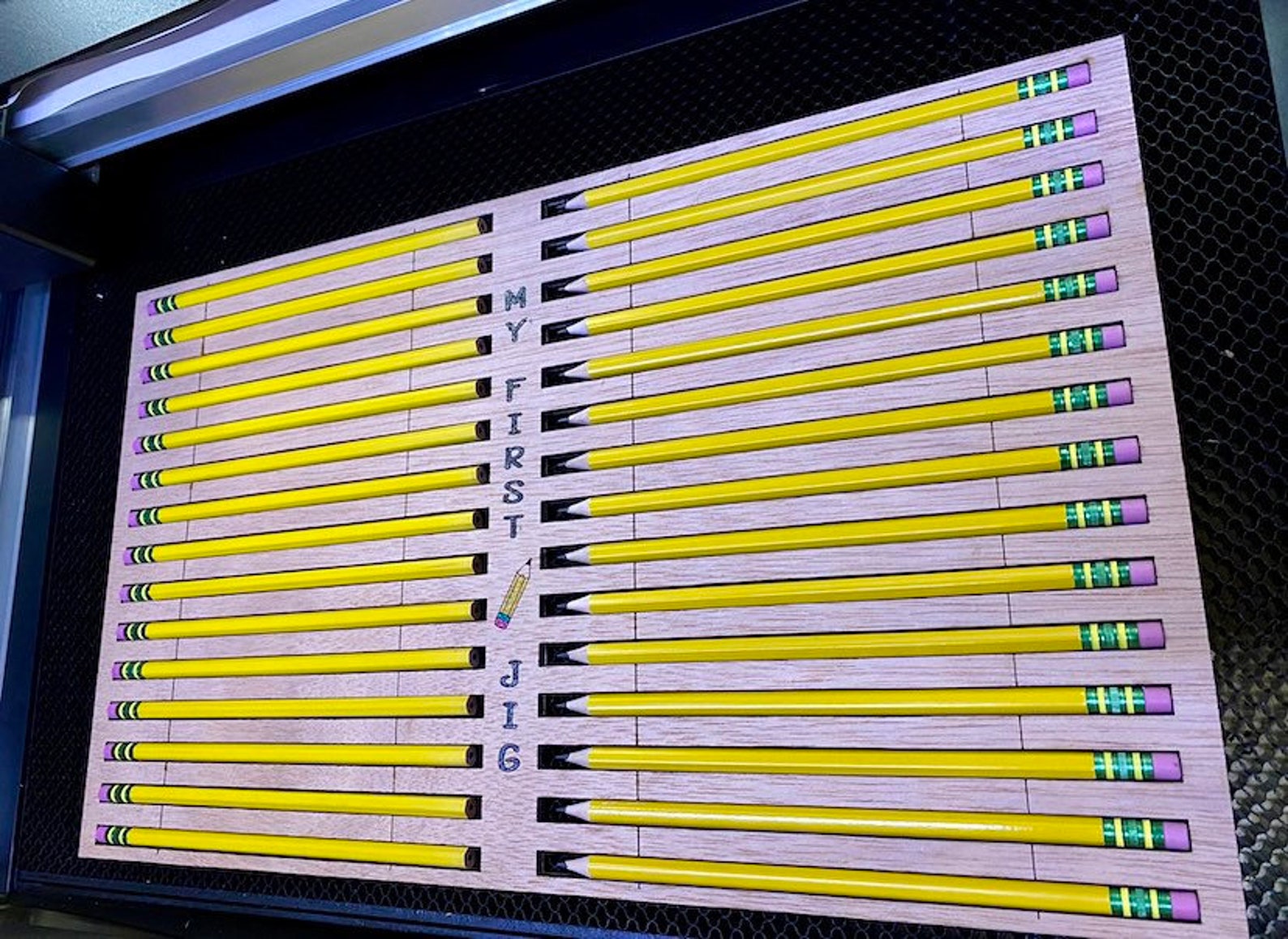 Pencil Jig 30 Pencil Slots Jig for Laser Machine Etsy