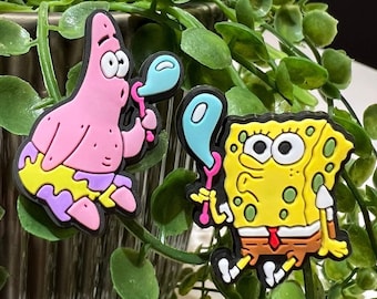 SpongeBob SquarePants Patrick Star Best Friend Croc Accessories| Jibitz BFF FUN Gift Bestie Besties Summer Accessories Crocs Clogs