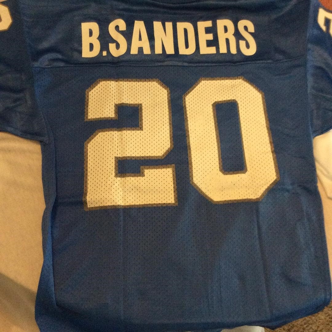 Vintage Barry Sanders Football Team Shirt Etsy